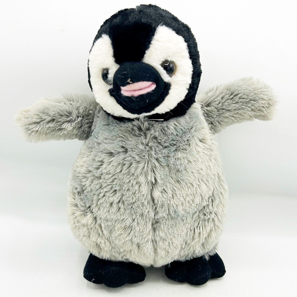 Wild Republic Penguin 11" Black‎ and Grey Stuffed Animal